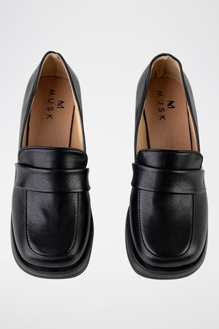 Mocassins à talons  - Noir