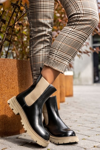 Bottines Chelsea  - Noir et marron