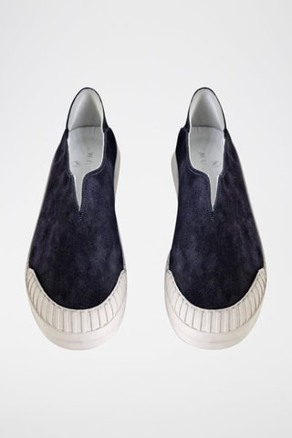 Slip-on en nubuck  - Bleu