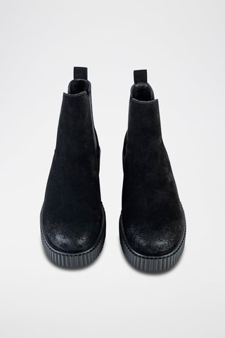 Bottines Chelsea en nubuck  - Noir