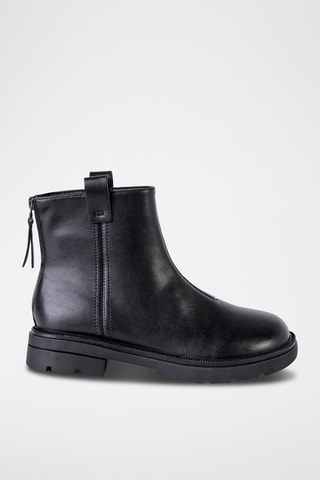 Bottines en cuir  - Noir