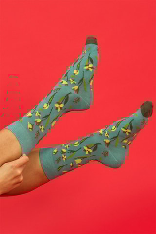 2 paires de chaussettes  - Rouge, bleu, vert et jaune