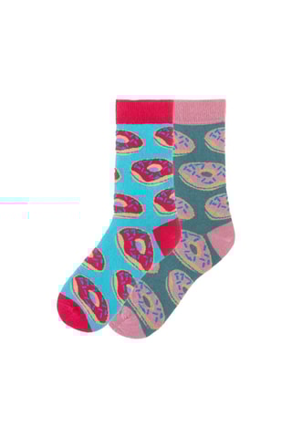 2 paires de chaussettes  - Bleu et vert