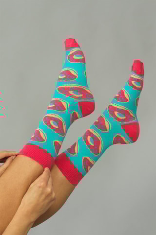 2 paires de chaussettes  - Bleu et vert