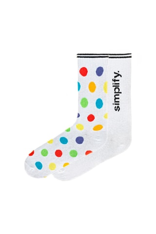 2 paires de chaussettes  - Blanc, jaune, noir et orange