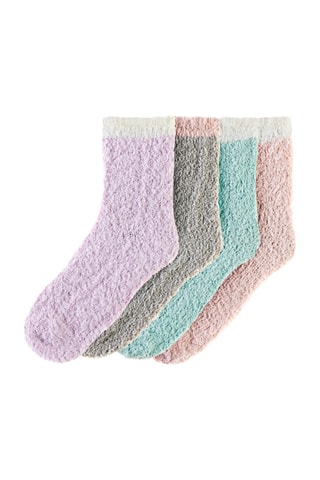 4 paires de chaussettes Viola  - Bleu, marron, rose et violet