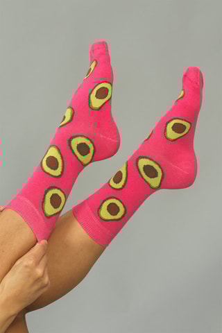 4 paires de chaussettes  - Bleu, vert et rose