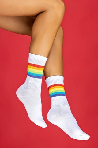 4 paires de chaussettes  - Blanc, noir et jaune