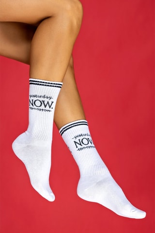 4 paires de chaussettes  - Blanc, noir et jaune