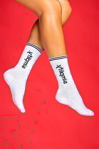 4 paires de chaussettes  - Blanc, noir et jaune