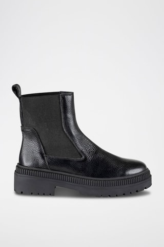 Bottines Chelsea en cuir  - Noir