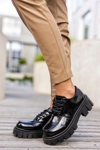 Derbys à talons   - Noir