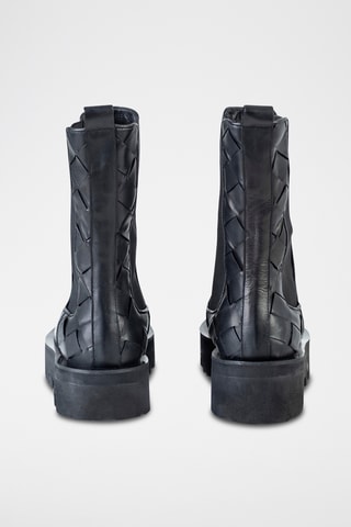 Bottines Chelsea en cuir  - Noir