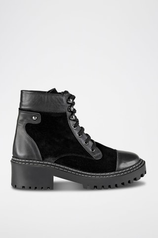 Bottines en cuir  - Noir