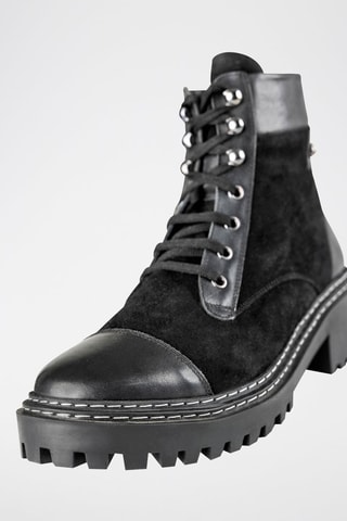 Bottines en cuir  - Noir