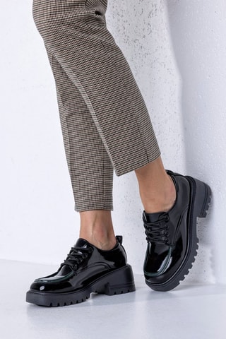 Derbys à talons  - Noir