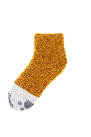 Chaussettes  - Blanc, orange et gris