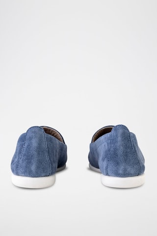 Mocassins en cuir  - Blanc et bleu