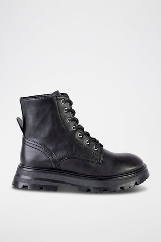 Bottines en cuir  - Noir