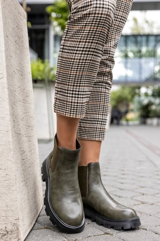 Bottines Chelsea en cuir  - Vert