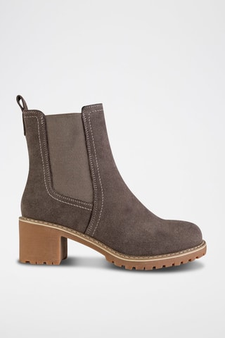 Bottines Chelsea en nubuck  - Gris