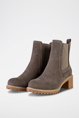Bottines Chelsea en nubuck  - Gris