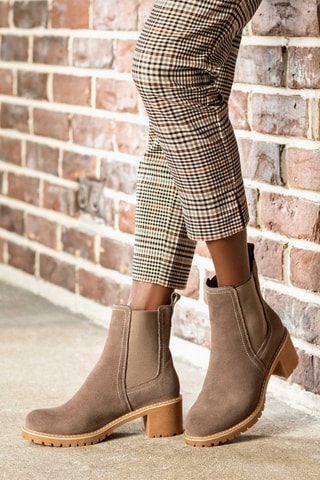 Bottines Chelsea en nubuck  - Gris