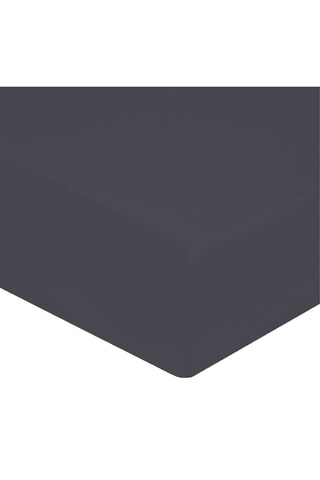 Perkalkatoenen Hoeslaken 80 draad/cm² - Antraciet - Hoekhoogte 30 cm