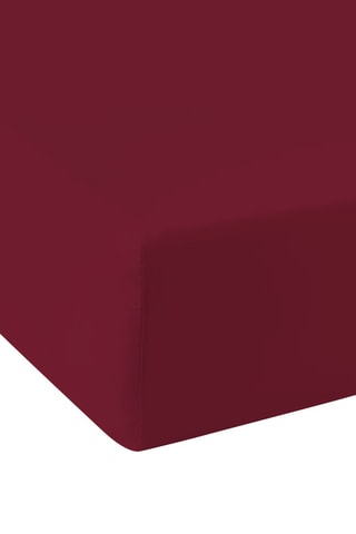 Katoenen Hoeslaken 57 Draad/cm²- Rood