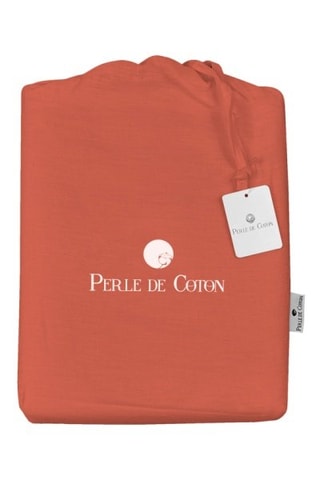 2 kussenslopen van linnen- Terracotta