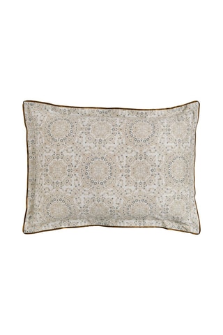 Katoensatijnen Kussensloop 120 Draad/cm² Petra- Groen en Beige