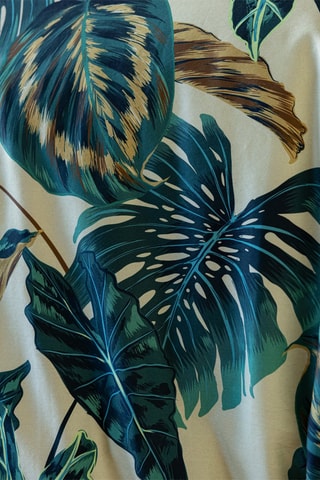 Katoensatijnen Kussensloop 120 Draad/cm² - Ivoorkleurig en groen