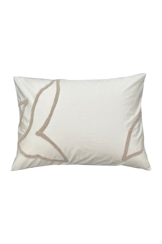 Perkalkatoenen Kussensloop 80 Draad/cm² Alberta- Ivoorkleurig