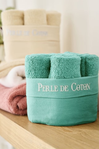 6 gastendoekjes - Blauwgroen 50 x 30 cm