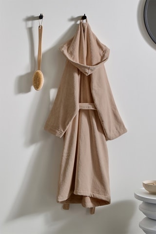 Badjas met Capuchon - Taupe