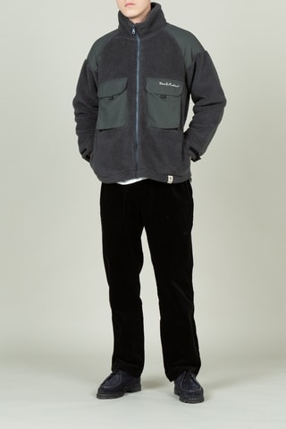 Veste bi-matière - Gris foncé