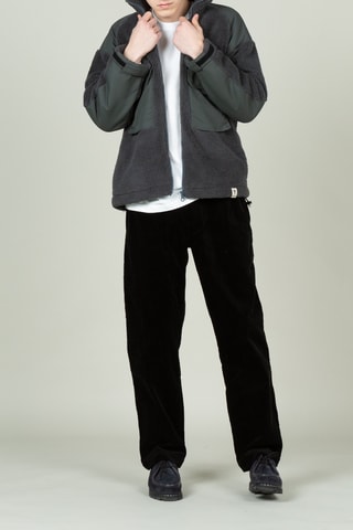 Veste bi-matière - Gris foncé