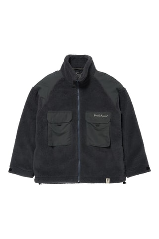 Veste bi-matière - Gris foncé