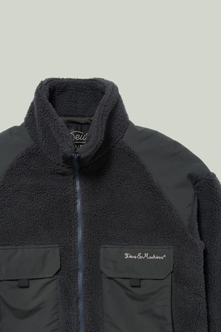 Veste bi-matière - Gris foncé