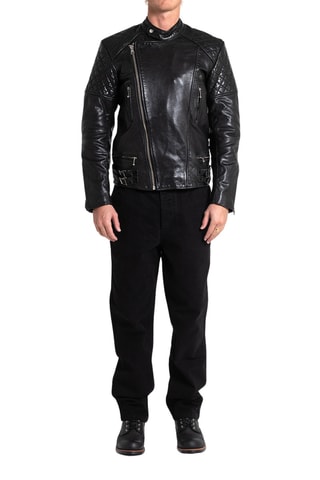 Veste en cuir - Noir