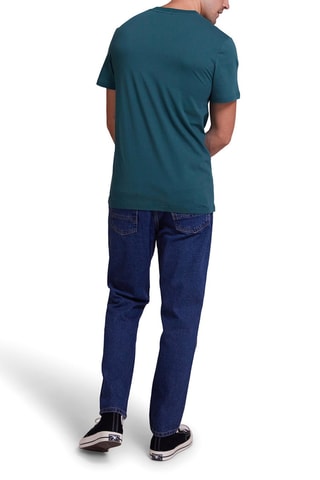 T-shirt en coton biologique - Bleu canard