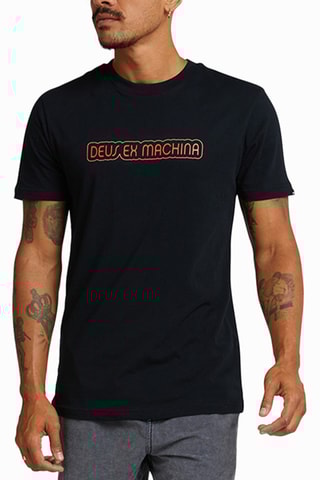 T-shirt en coton biologique - Noir et rouge 