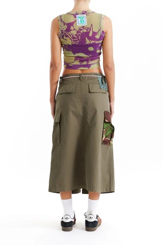 Débardeur court - Beige et violet