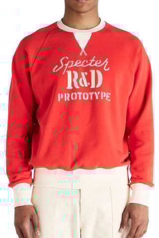 Sweat en coton biologique - Rouge et blanc