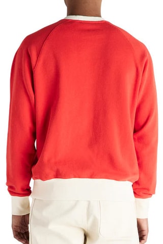 Sweat en coton biologique - Rouge et blanc