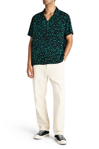 Chemise - Noir et vert clair