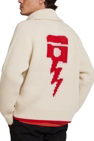 Gilet en laine - Blanc et rouge