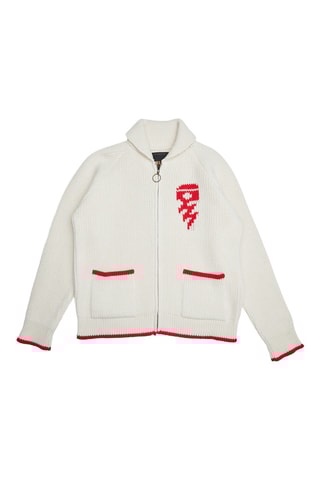 Gilet en laine - Blanc et rouge
