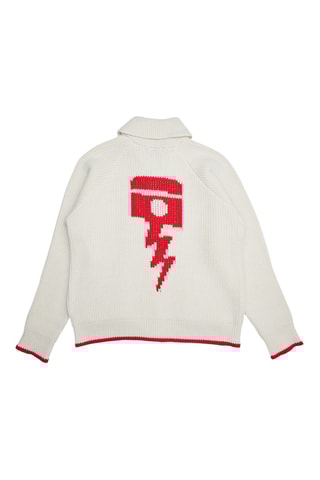 Gilet en laine - Blanc et rouge