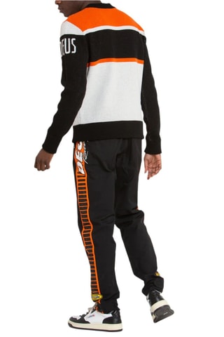 Pull en laine - Noir et orange